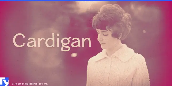 Cardigan typeface specimen
