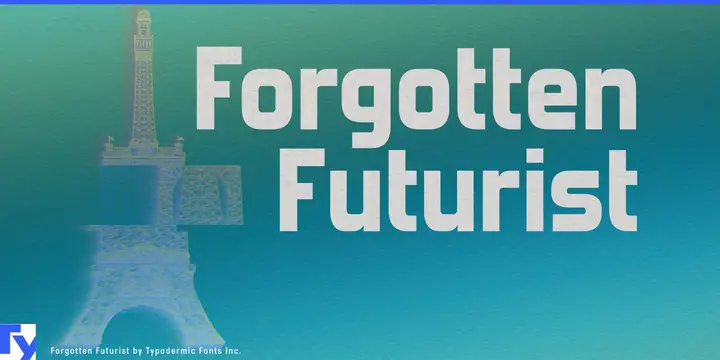 Forgotten Futurist typeface specimen