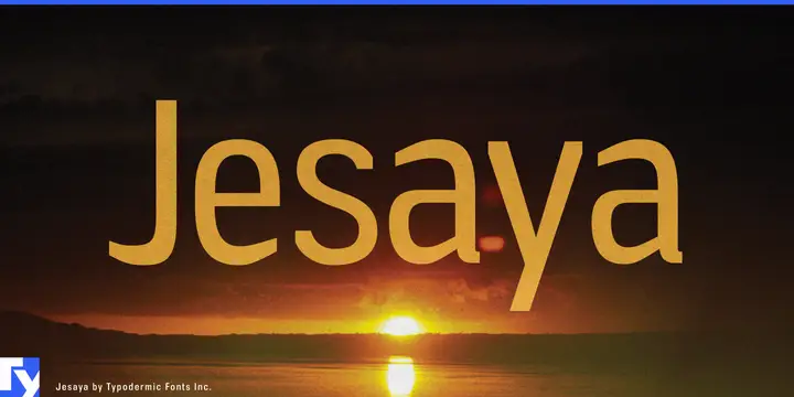 Jesaya typeface specimen