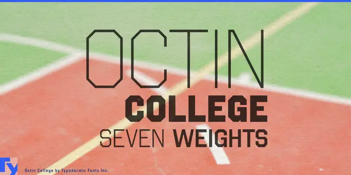 Octin College typeface specimen