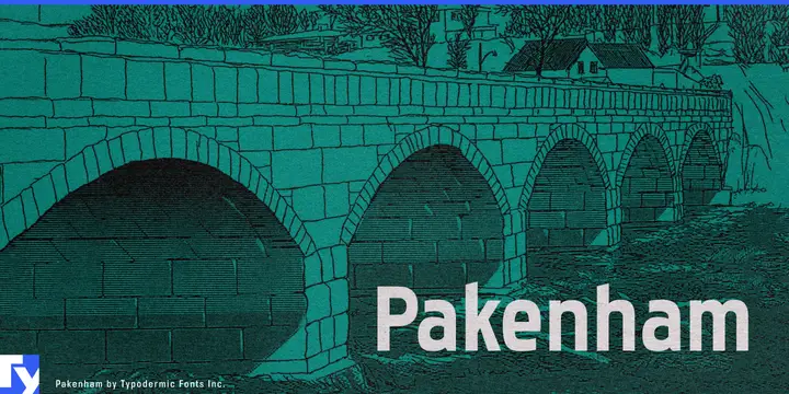 Pakenham typeface specimen