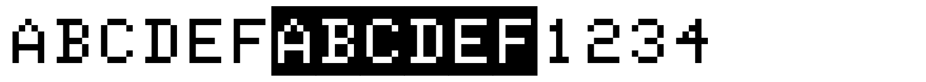 Schriftmuster von Color Basic