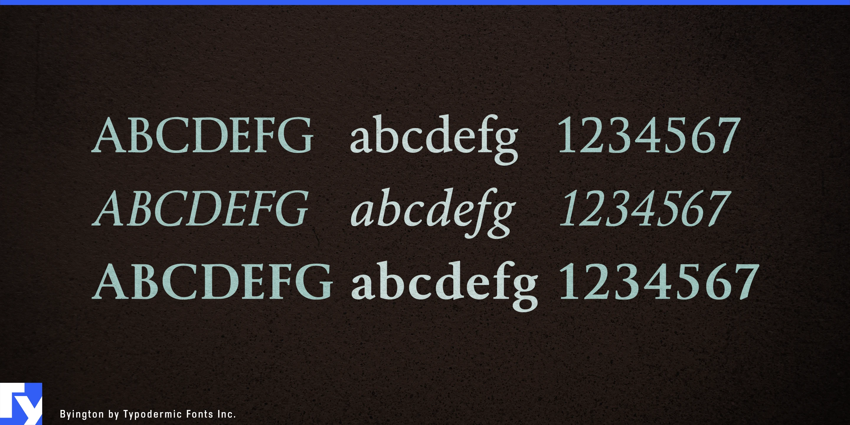 Schriftmuster 4 von Byington