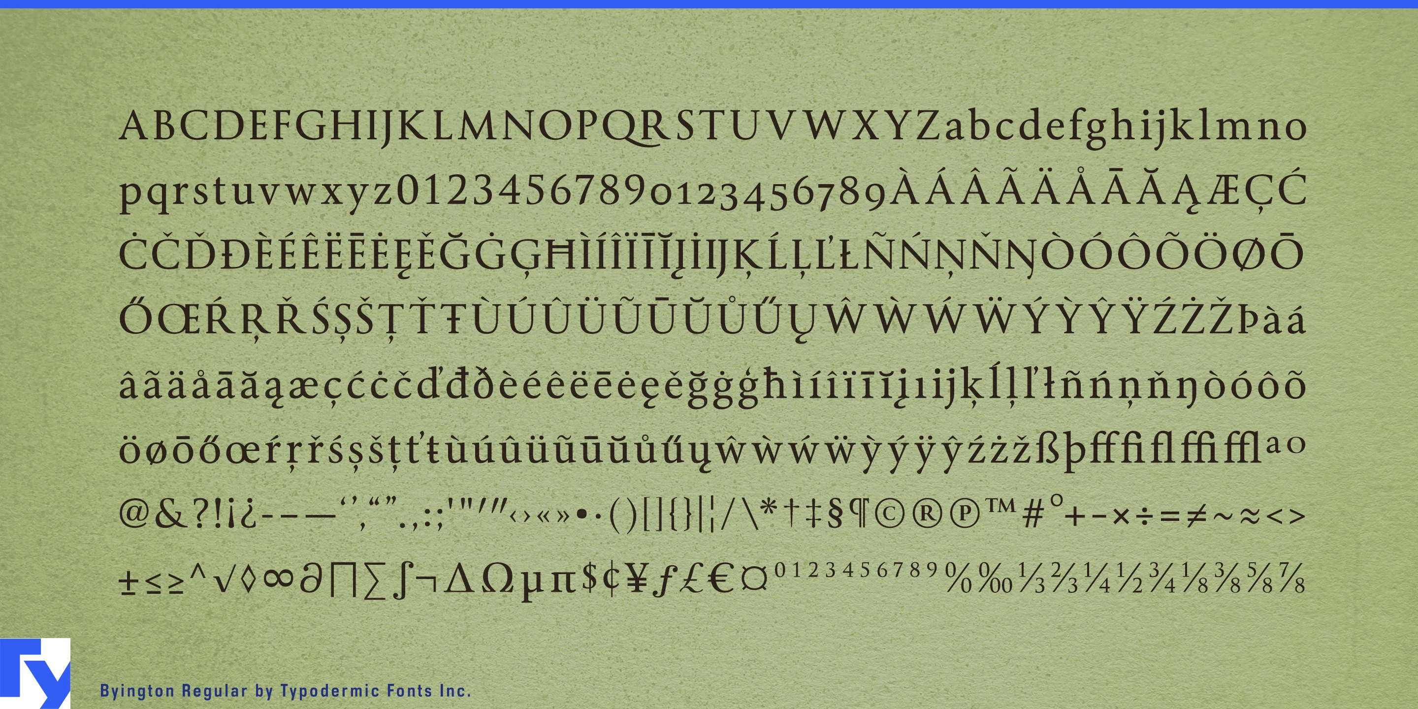 Schriftmuster 5 von Byington