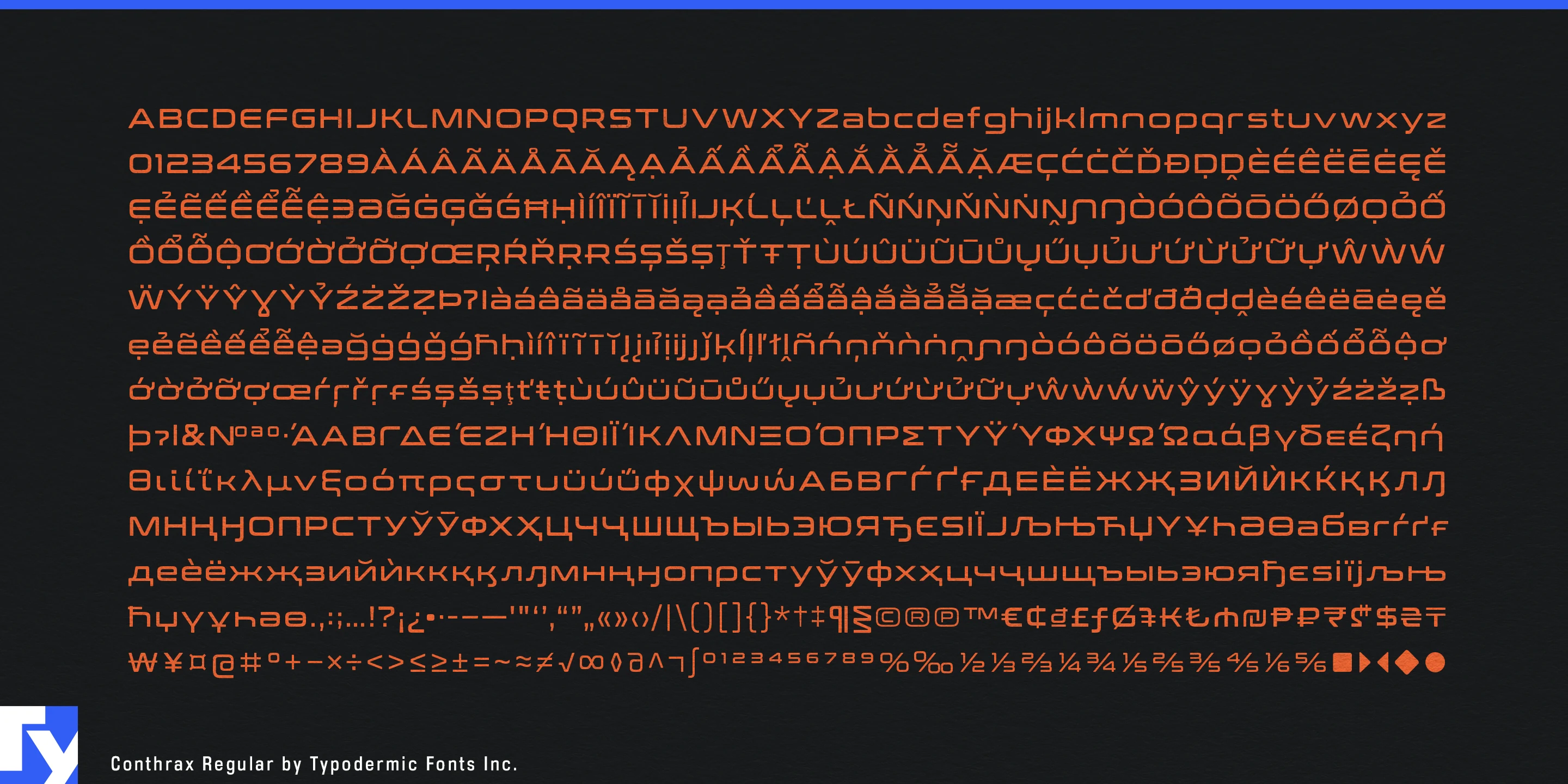 Schriftmuster 5 von Conthrax